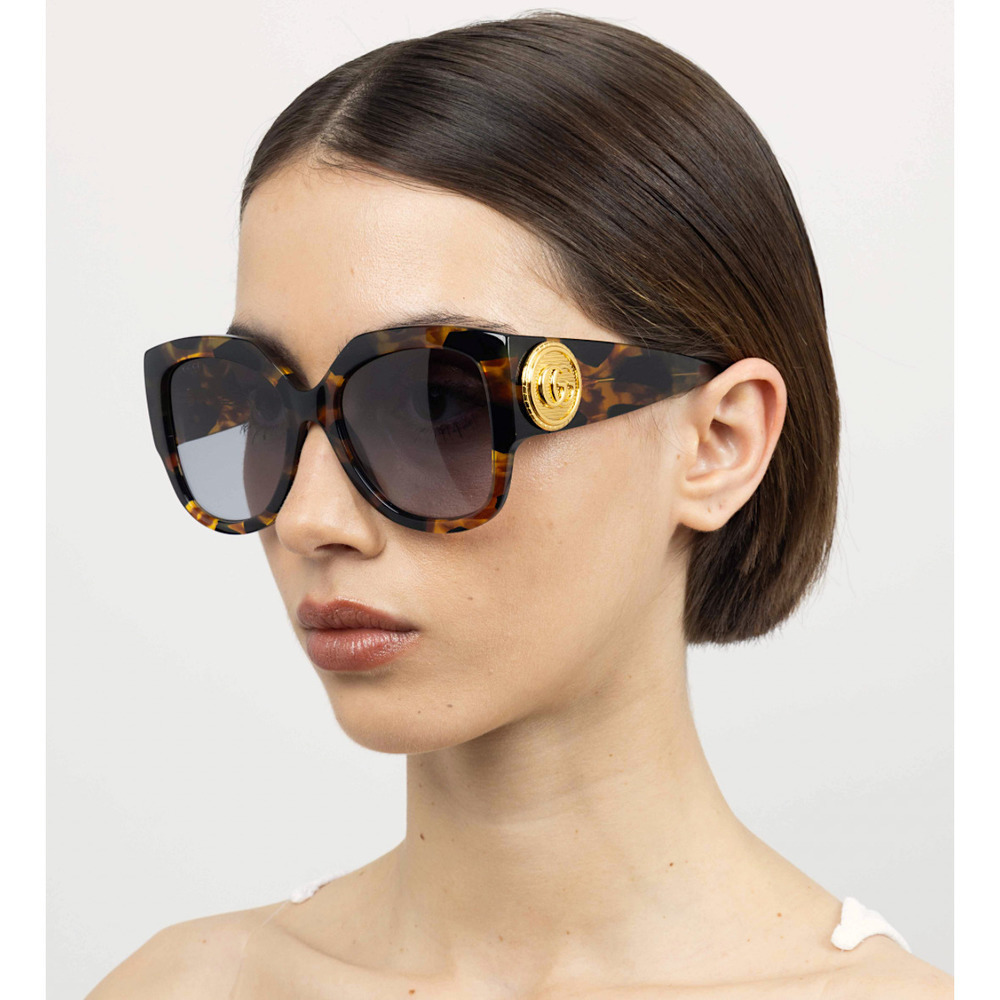 NWT Gucci GG1407S-002 Havana Oversized 54mm Sunglasses